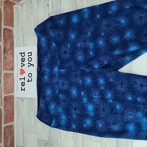 LuLaRoe Tall and Curvy Leggings - Patriotic (Blue Fireworks)